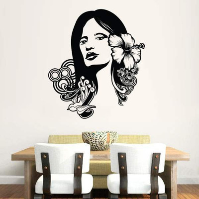 41% OFF on Hoopoe Decor Beautiful lady Wall Sticker Pack of 1