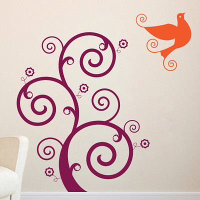 71% OFF on D��cor Kafe Decal Style Bird Swirl Wall Sticker Small Size-16*16 Inch Wall Sticker Sticker Pack of 1 71% OFF on D��cor Kafe Decal Style Bird Swirl Wall Sticker Small Size-16*16 Inch Wall Sticker Sticker Pack of 1