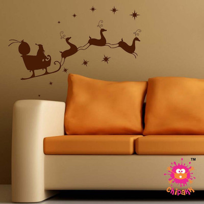 Chipakk Santa's Sledge Medium Pigmented Polyvinyl Sticker