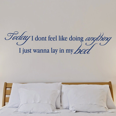 50% OFF on DeStudio Bruno Mars Song Lyrics Lazy Bed Decal Home Wall Sticker Sticker
