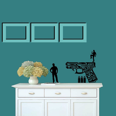 4% OFF on meSleep Gun Design Black PVC Sticker Pack of 1 4% OFF on meSleep Gun Design Black PVC Sticker Pack of 1