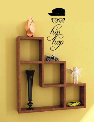 28% OFF on meSleep Hip Hop Design Black PVC Sticker Pack of 1