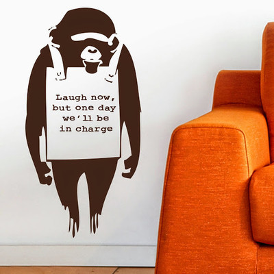 50% OFF on DeStudio Monkey Laugh Win Job Animal Wall Sticker Sticker