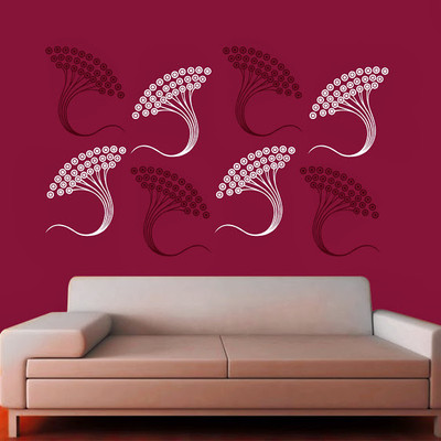 50% OFF on DeStudio DeStudio Trendy Flowers One Wall Stickers Size JUMBO WALL STICKER Sticker