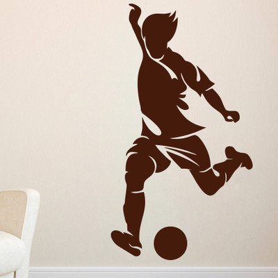 71% OFF on D��cor Kafe Decal Style Men Hitting Ball Wall Art Large Size-17*30 Inch Wall Sticker Sticker Pack of 1