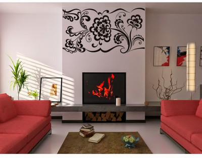 50% OFF on DeStudio Floral Living Room One Size Giant WALL STICKER Sticker