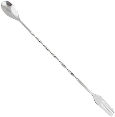 26% OFF on Bhalaria Bar Spoon with Fork Tip Stainless Steel 29 cm Stirrer Steel Pack of 1