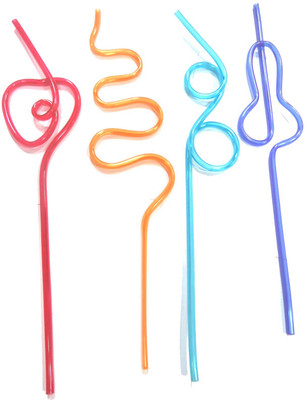 4% OFF on Snb Goggle Drinking Straw Multicolor, Pack of 4