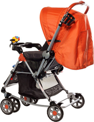 Sunbaby Tall Buddy Giraffe Stroller with Rocking (Orange) 