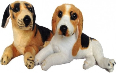 39% OFF on SCG Cute White Brown Black Dog combo, good companion to your little ones - 32 cm