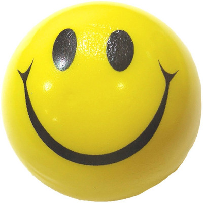 62% OFF on Lolprint Smiley Face Squeeze Stress Ball - 3 inch