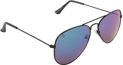53% OFF on Black Burn Aviator Sunglasses