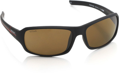 15% OFF on Glares by Titan Wrap-around Sunglasses