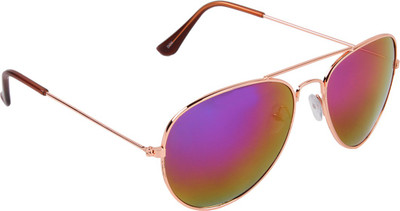 80% OFF on Irayz Mercury Coating Aviator Sunglasses