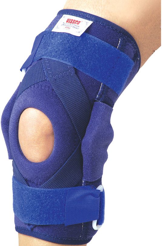 Vissco Hinged Brace with Patella Opening & Metal Hinges Knee Support (XL, Blue) Buy Vissco