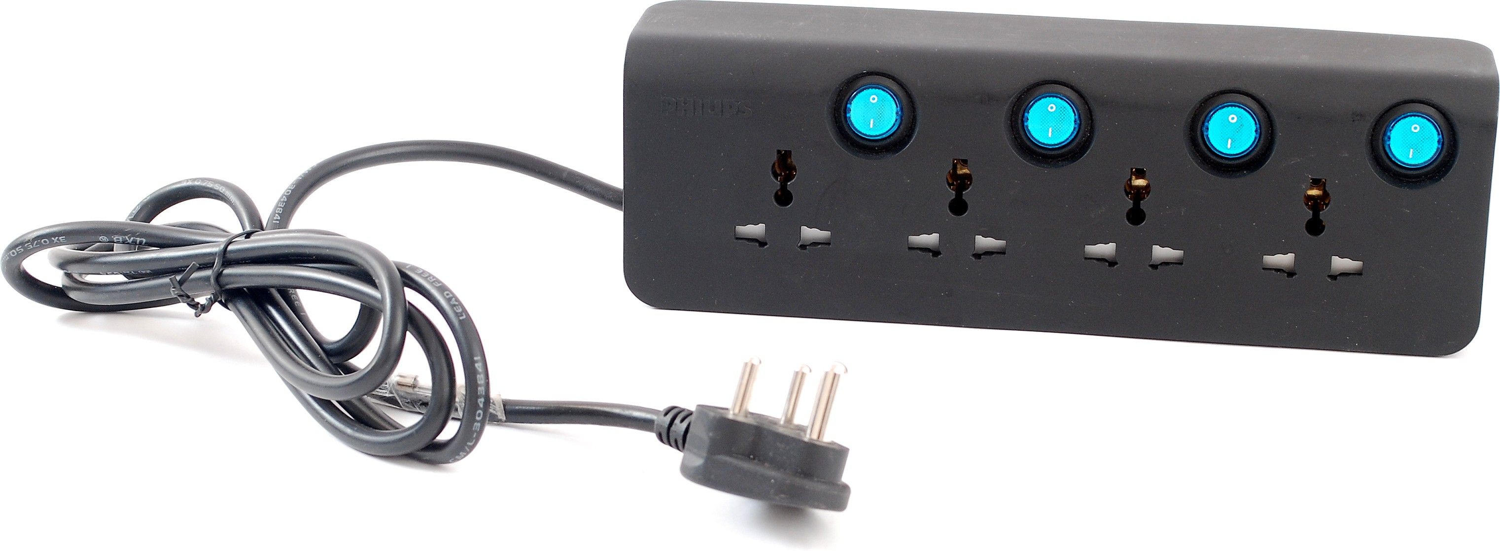 Philips High End Extension Chord With 4 Individual Switches 4 Strip
