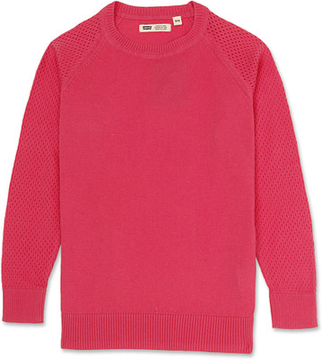 40% OFF on Levis Kids Solid Round Neck Casual Girl's Sweater 40% OFF on Levis Kids Solid Round Neck Casual Girl's Sweater