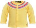 25% OFF on Yellow Apple Solid Round Neck Casual Girl's Sweater