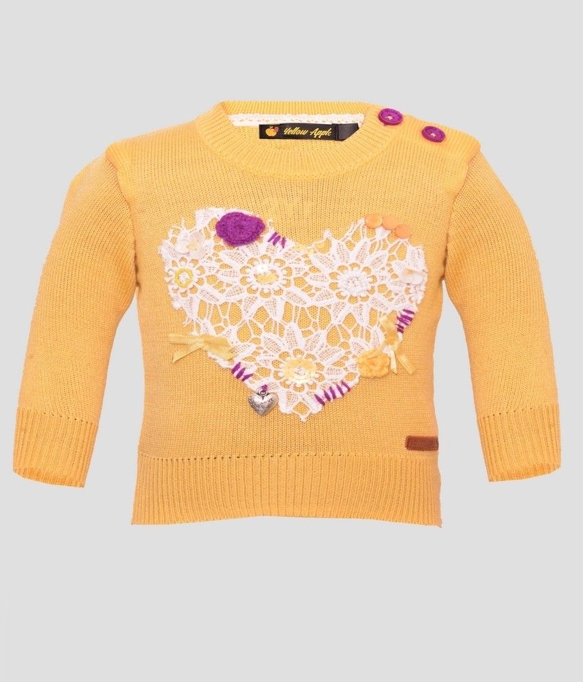 40% OFF on Yellow Apple Self Design Round Neck Casual Baby Girl's Sweater 40% OFF on Yellow Apple Self Design Round Neck Casual Baby Girl's Sweater