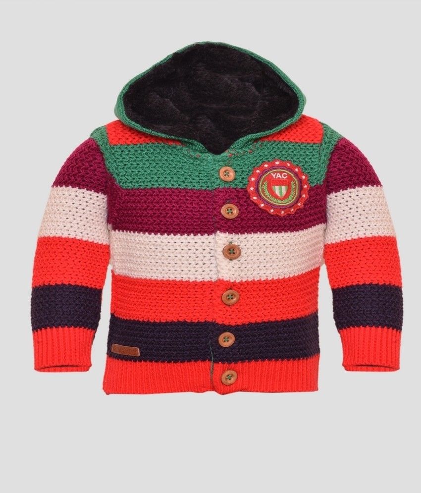 40% OFF on Yellow Apple Striped Round Neck Casual Baby Boy's Sweater
