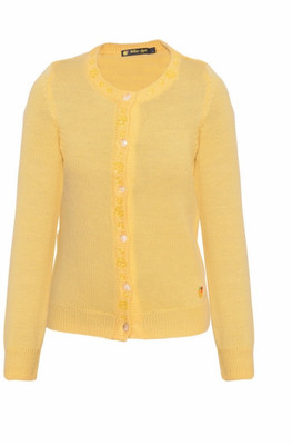 20% OFF on Yellow Apple Solid Round Neck Casual Girl's Sweater