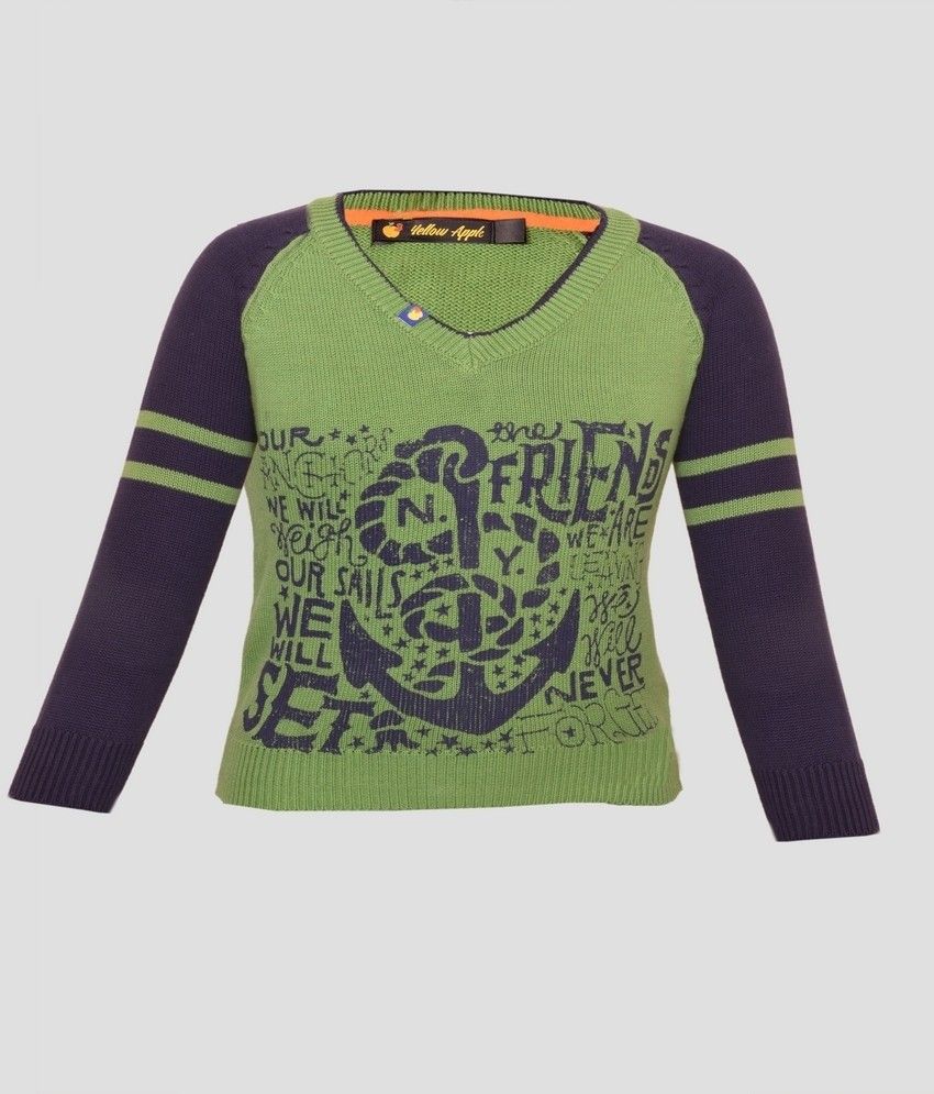 25% OFF on Yellow Apple Solid V-neck Casual Boy's Sweater 25% OFF on Yellow Apple Solid V-neck Casual Boy's Sweater