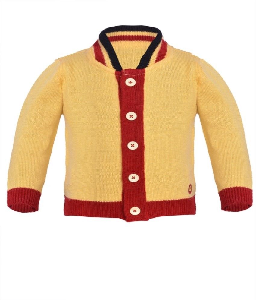 25% OFF on Yellow Apple Solid Round Neck Casual Boy's Sweater