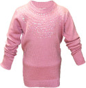 49% OFF on Via Italia Solid Round Neck Casual Baby Girl's Sweater