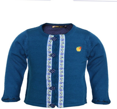 40% OFF on Yellow Apple Solid Round Neck Casual Baby Girl's Sweater