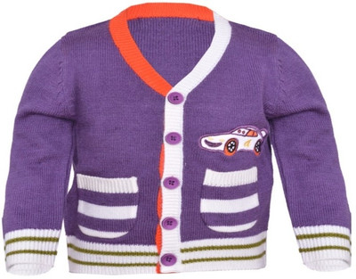 25% OFF on Yellow Apple Solid V-neck Casual Boy's Sweater