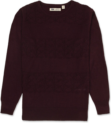 40% OFF on Levis Kids Solid Round Neck Casual Girl's Sweater