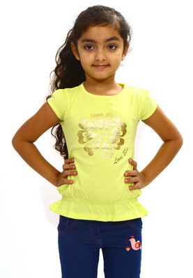 40% OFF on Bio Kid Printed Baby Girl's Round Neck T-Shirt