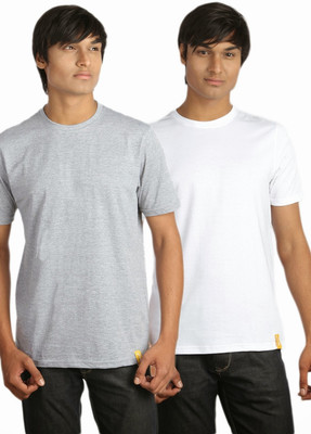 26% OFF on Campus Sutra Solid Men's Round Neck T-Shirt Pack of 2