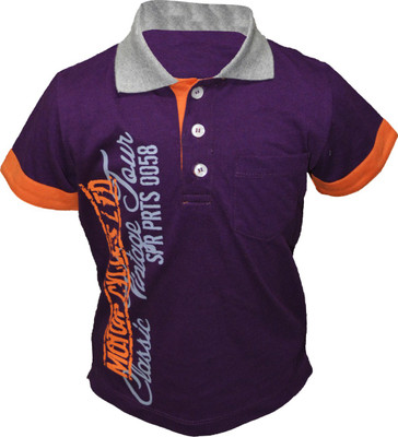 30% OFF on Cool Quotient Graphic Print Boy's Polo Neck T-Shirt