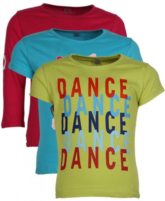 62% OFF on Gkidz Graphic Print Girl's Round Neck T-Shirt