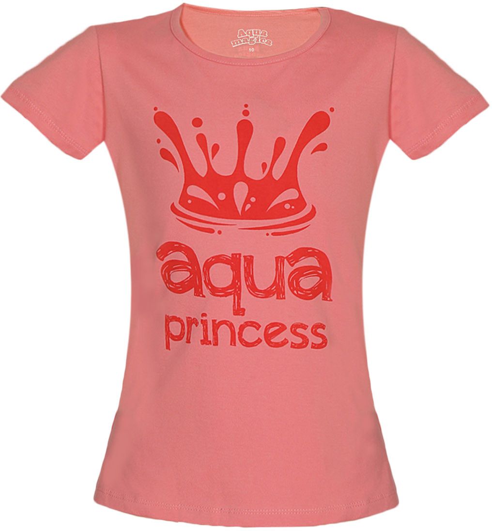 10% OFF on Aquamagica Printed Girl's Round Neck T-Shirt