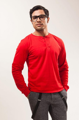 58% OFF on Unisopent Designs Solid Men's Henley T-Shirt