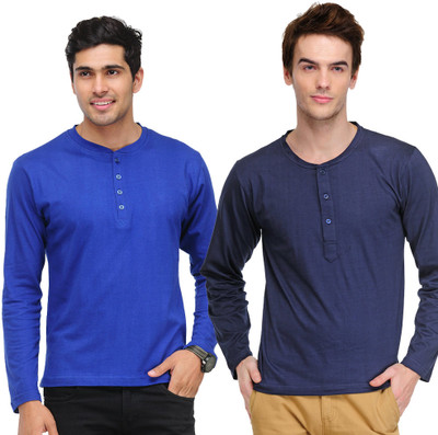 66% OFF on TSX Solid Men's Henley T-Shirt