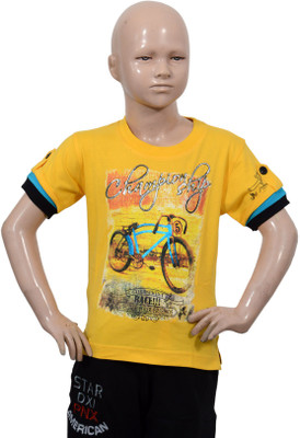 11% OFF on Puppet-Nx Printed Boy's Round Neck T-Shirt