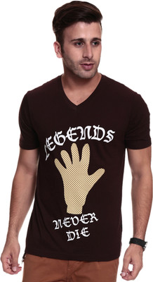 64% OFF on TSG Escape Printed Men's V-neck T-Shirt