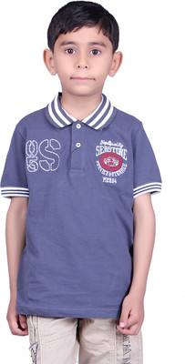 43% OFF on Austin Wood Embroidered Boy's Polo Neck T-Shirt