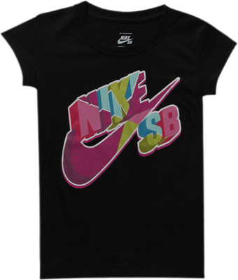 Nike Kids Graphic Print Girl's Round Neck T-Shirt Nike Kids Graphic Print Girl's Round Neck T-Shirt