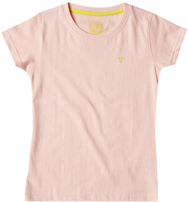 SuperYoung Solid Girl's Round Neck T-Shirt