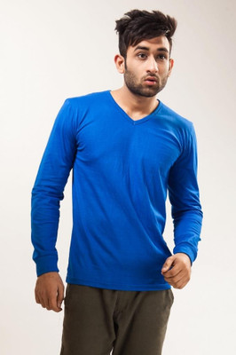14% OFF on Unisopent Designs Solid Men's V-neck T-Shirt