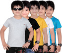 73% OFF on Dongli Solid Boy's Round Neck T-Shirt Pack of 5