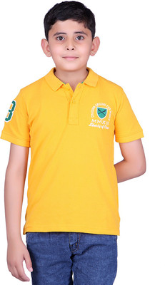 62% OFF on Austin Wood Embroidered Boy's Polo Neck T-Shirt