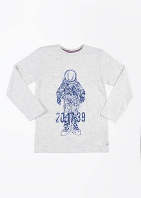 Sturdy Printed Boy's Round Neck T-Shirt