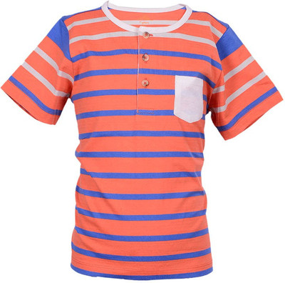 50% OFF on Ello Striped Boy's Henley T-Shirt