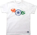 Tricolor Nation Graphic Print Boy's Round Neck T-Shirt