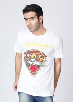 25% OFF on Ed Hardy Printed Men's Round Neck T-Shirt